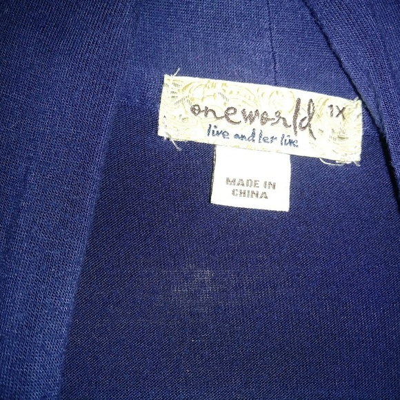 SOLD ONE WORLD Drapped Front Cardigans - Picture 4 of 4